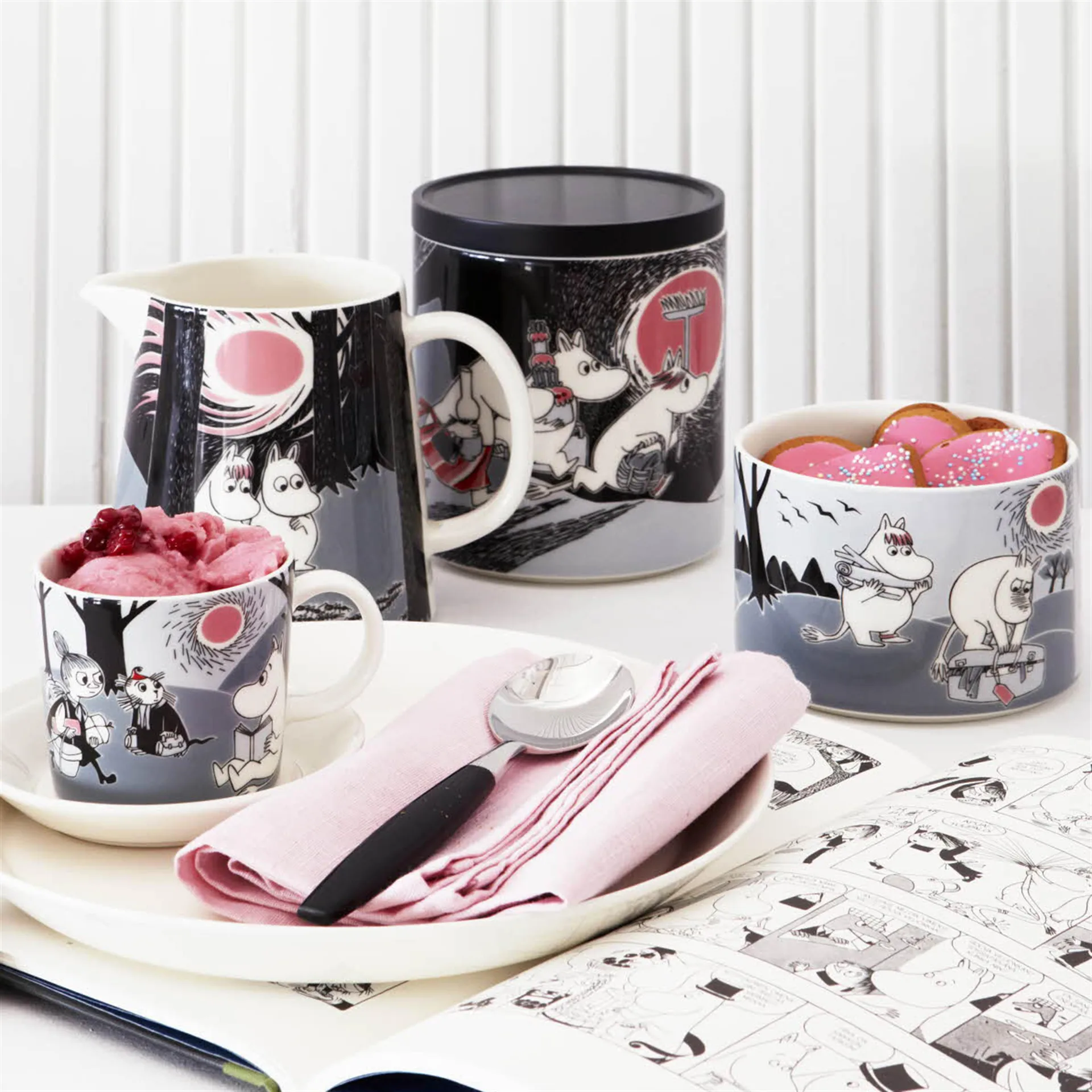 ムーミン アドベンチャー The Move プレート, grey Moomin Arabia