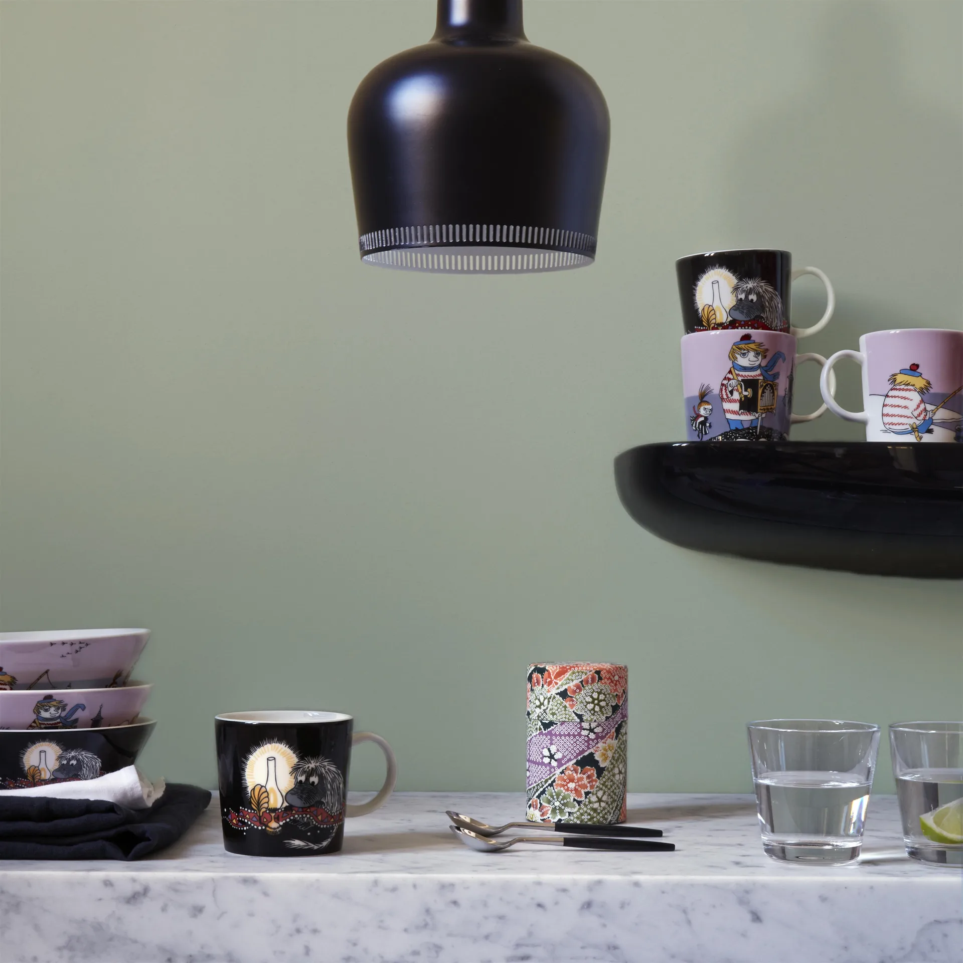 Too-ticky ボウル, purple Moomin Arabia