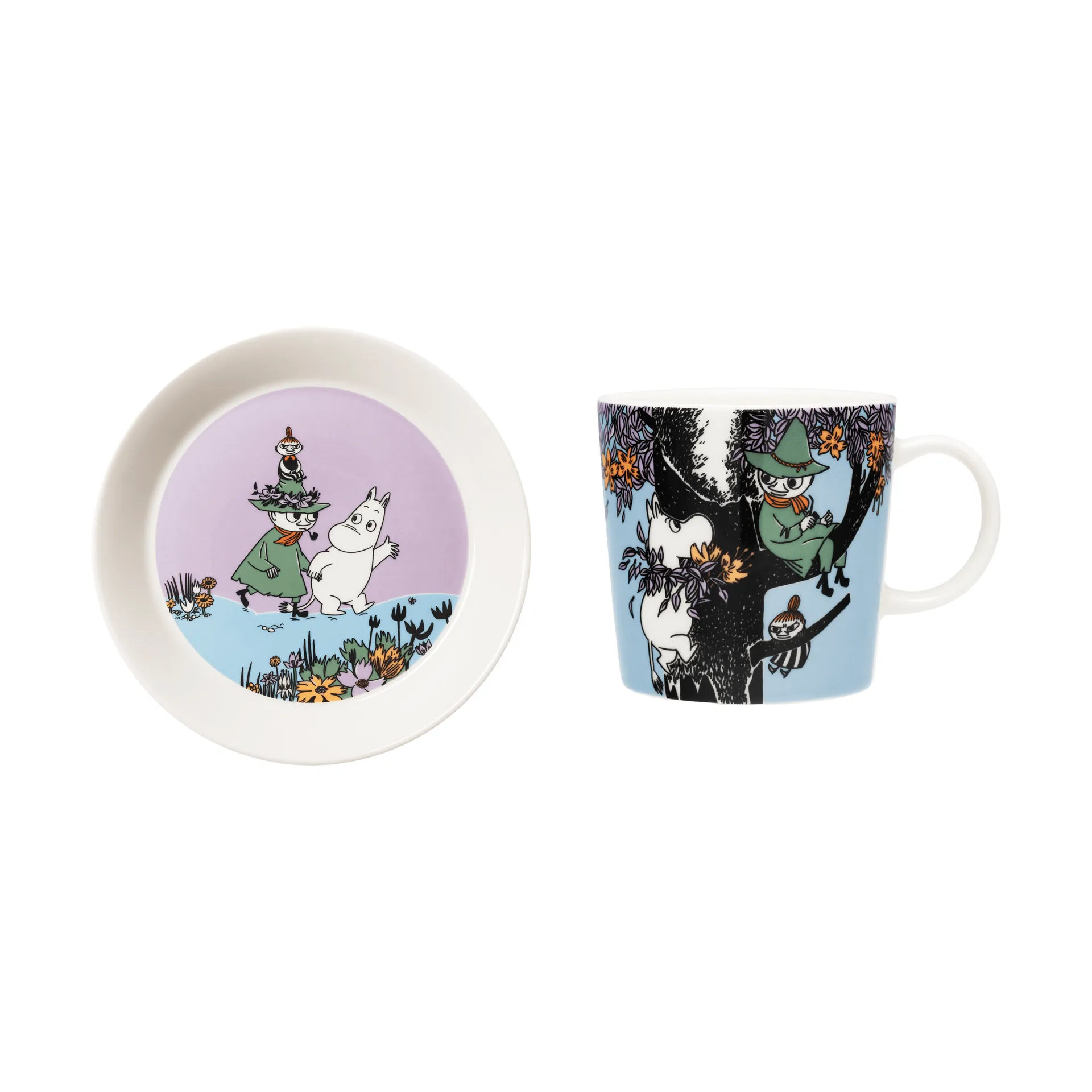 Vänner för alltid ムーミン マグ & プレート, 2 pieces Moomin Arabia