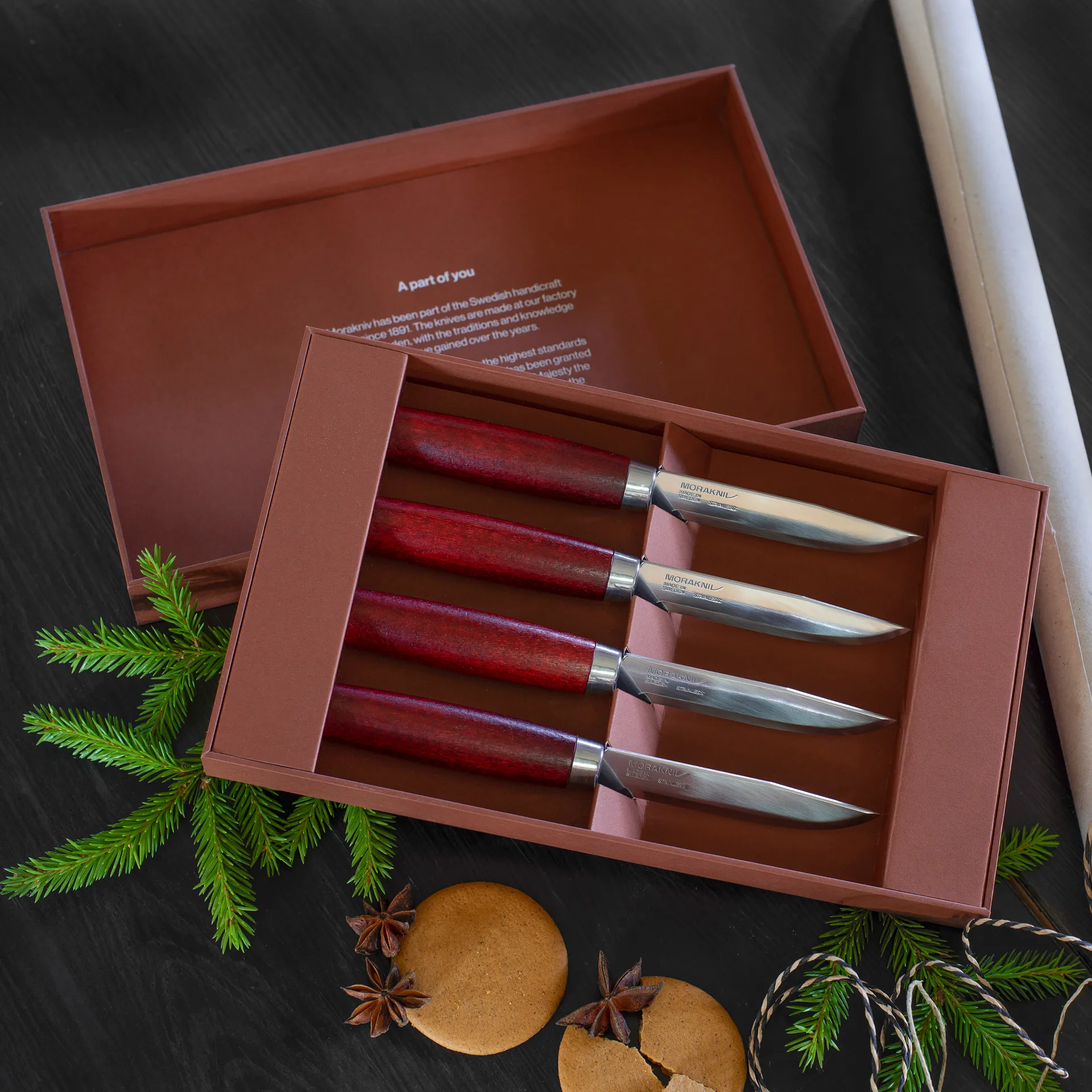 Morakniv Classic ステーキ ナイフ 4パック, red Morakniv | モラナイフ
