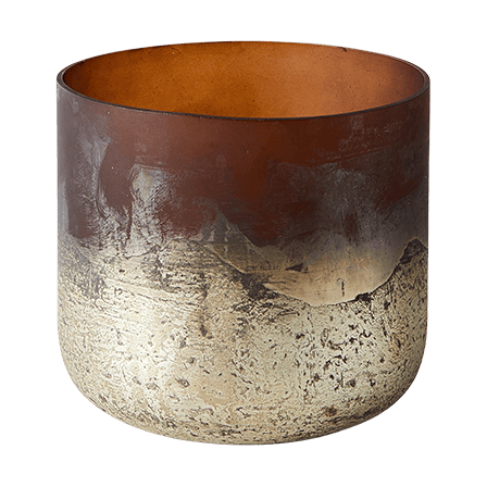 Lana 花瓶 Ø14x14 cm - Brown-gold - MUUBS | ムーブス