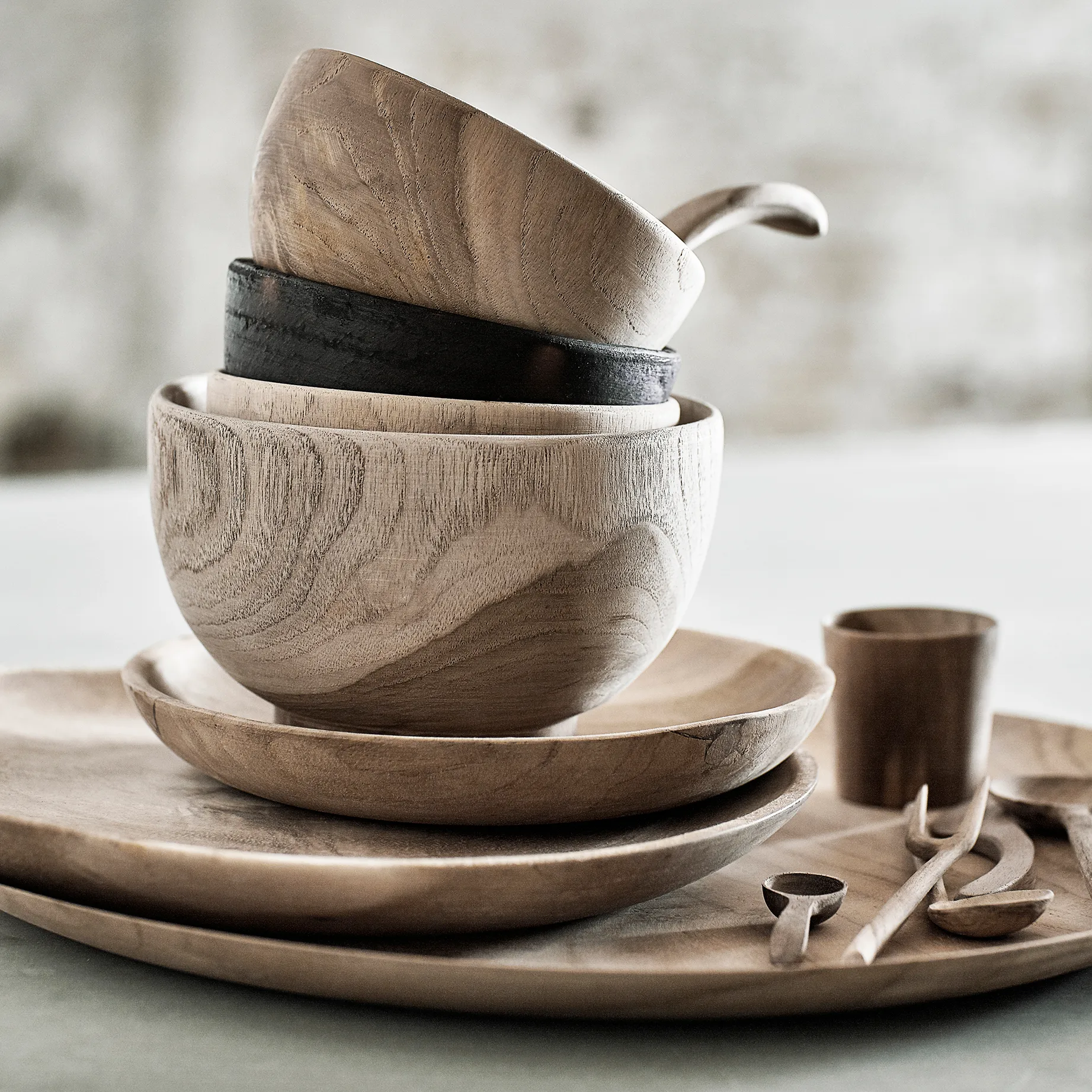 Muubs ティーク プレート 18 cm, Nature MUUBS | ムーブス