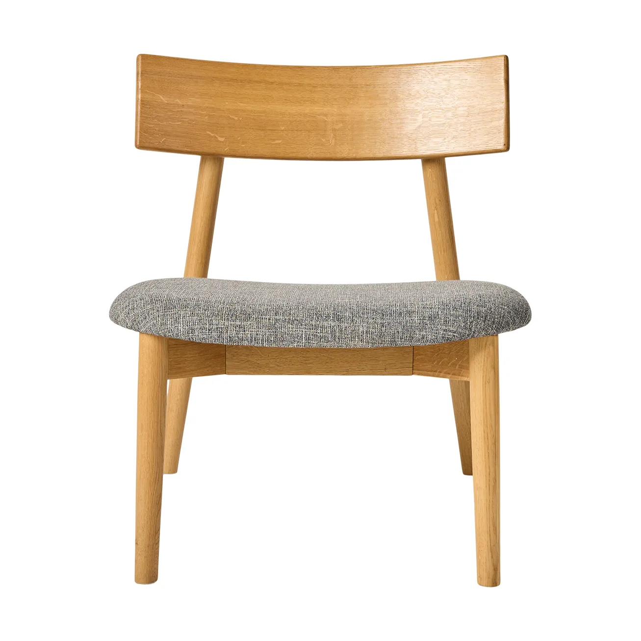 Tetra ラウンジチェア, Concrete-colored fabric–natural oiled oak MUUBS | ムーブス