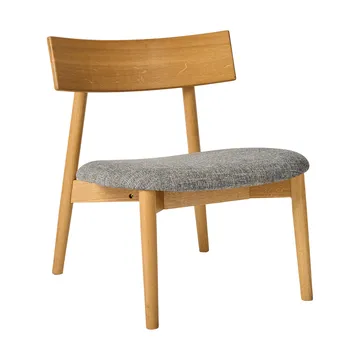 Tetra ラウンジチェア - Concrete-colored fabric–natural oiled oak - MUUBS | ムーブス