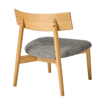 Tetra ラウンジチェア - Concrete-colored fabric–natural oiled oak - MUUBS | ムーブス