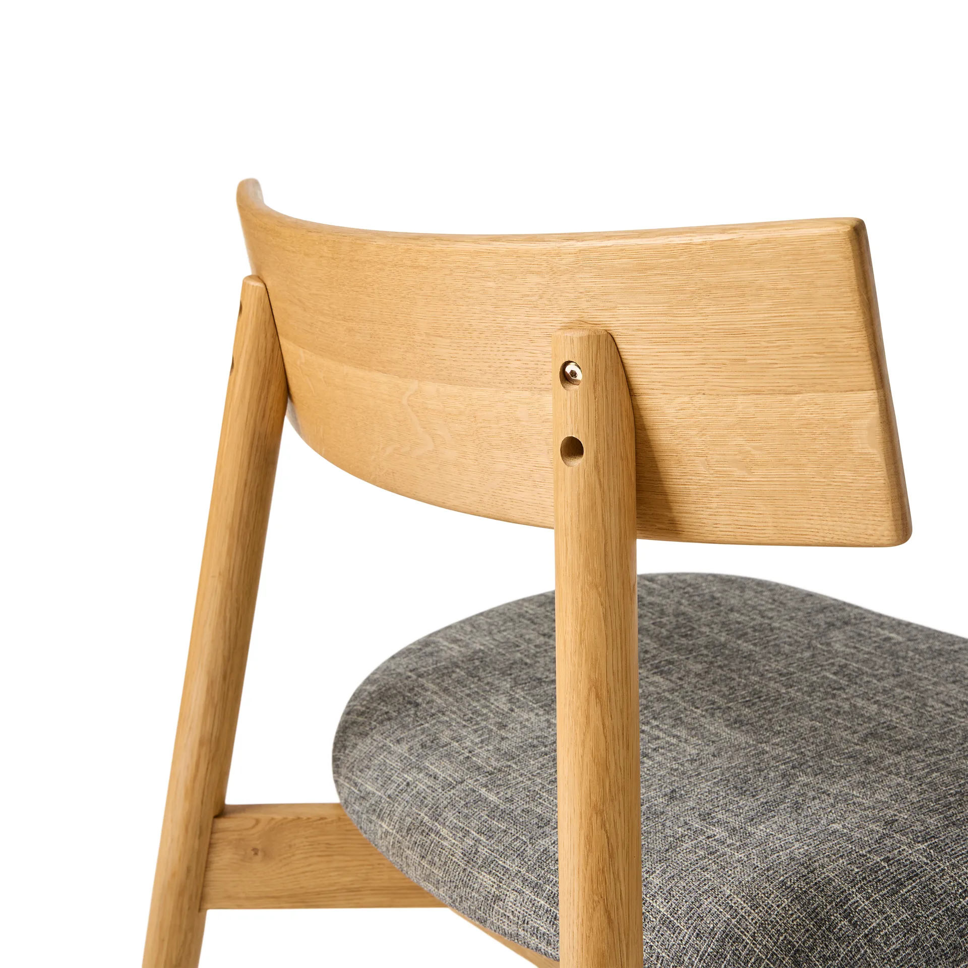 Tetra ラウンジチェア, Concrete-colored fabric–natural oiled oak MUUBS | ムーブス