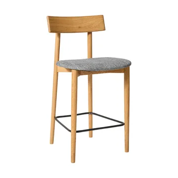 Tetra バースツール - Concrete-colored fabric–natural oiled oak - MUUBS | ムーブス