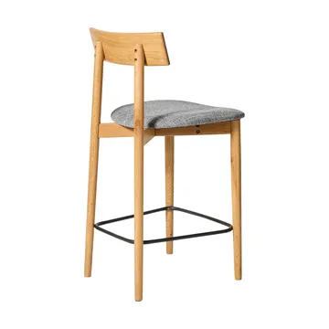 Tetra バースツール - Concrete-colored fabric–natural oiled oak - MUUBS | ムーブス
