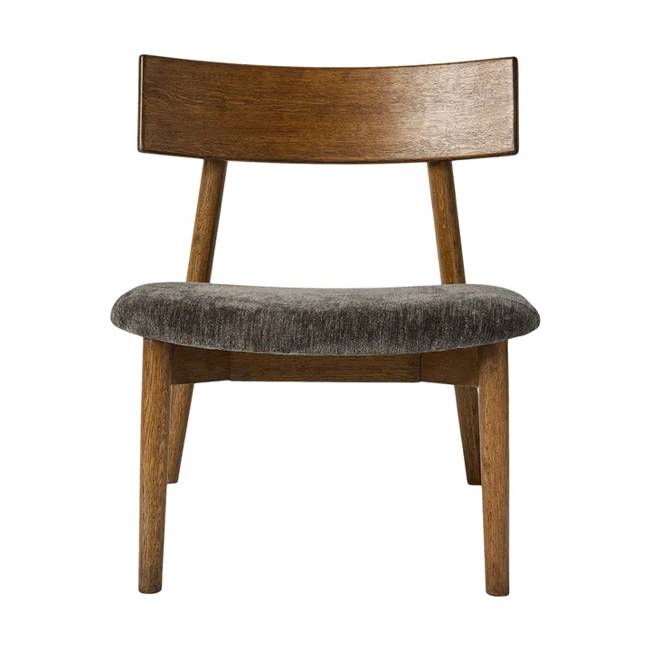 Tetra ラウンジチェア - Granite-colored fabric–dark oiled oak - MUUBS | ムーブス