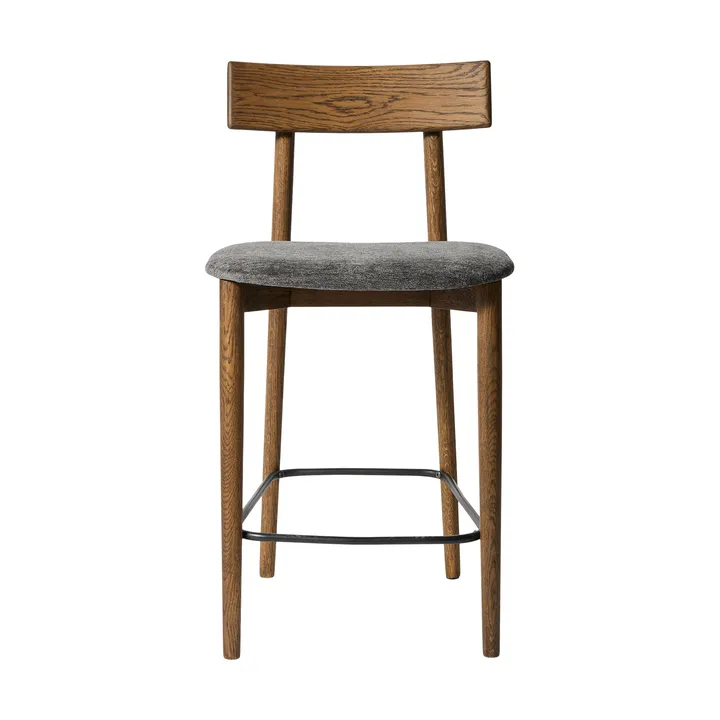 Tetra バースツール - Granite-colored fabric–dark oiled oak - MUUBS | ムーブス