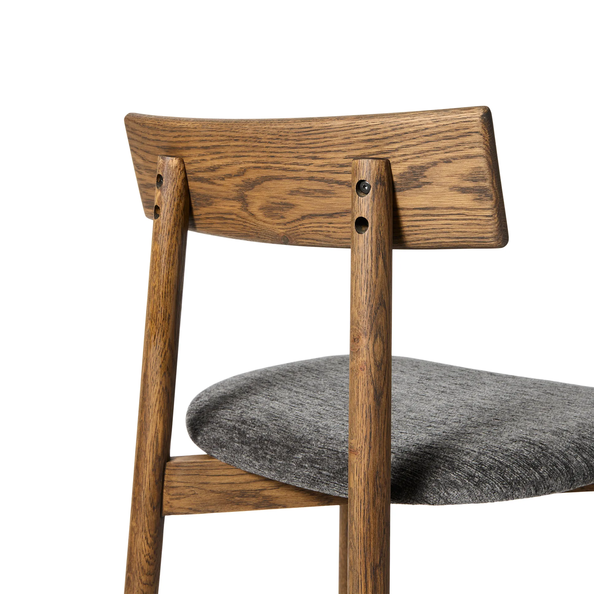 Tetra バースツール, Granite-colored fabric–dark oiled oak MUUBS | ムーブス