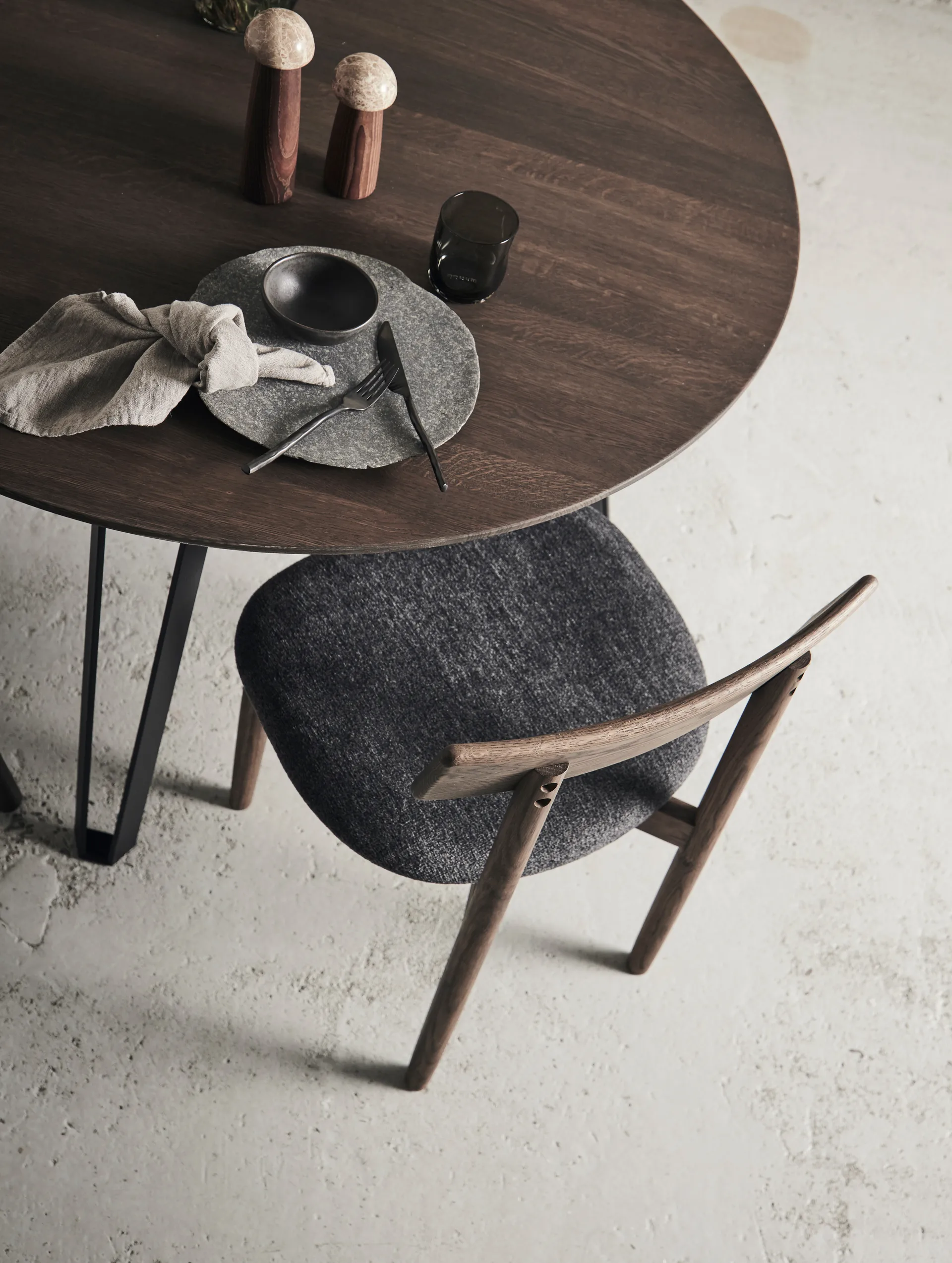 Yami ソルト & ペッパーミル M, Carbonized ash-marble MUUBS | ムーブス