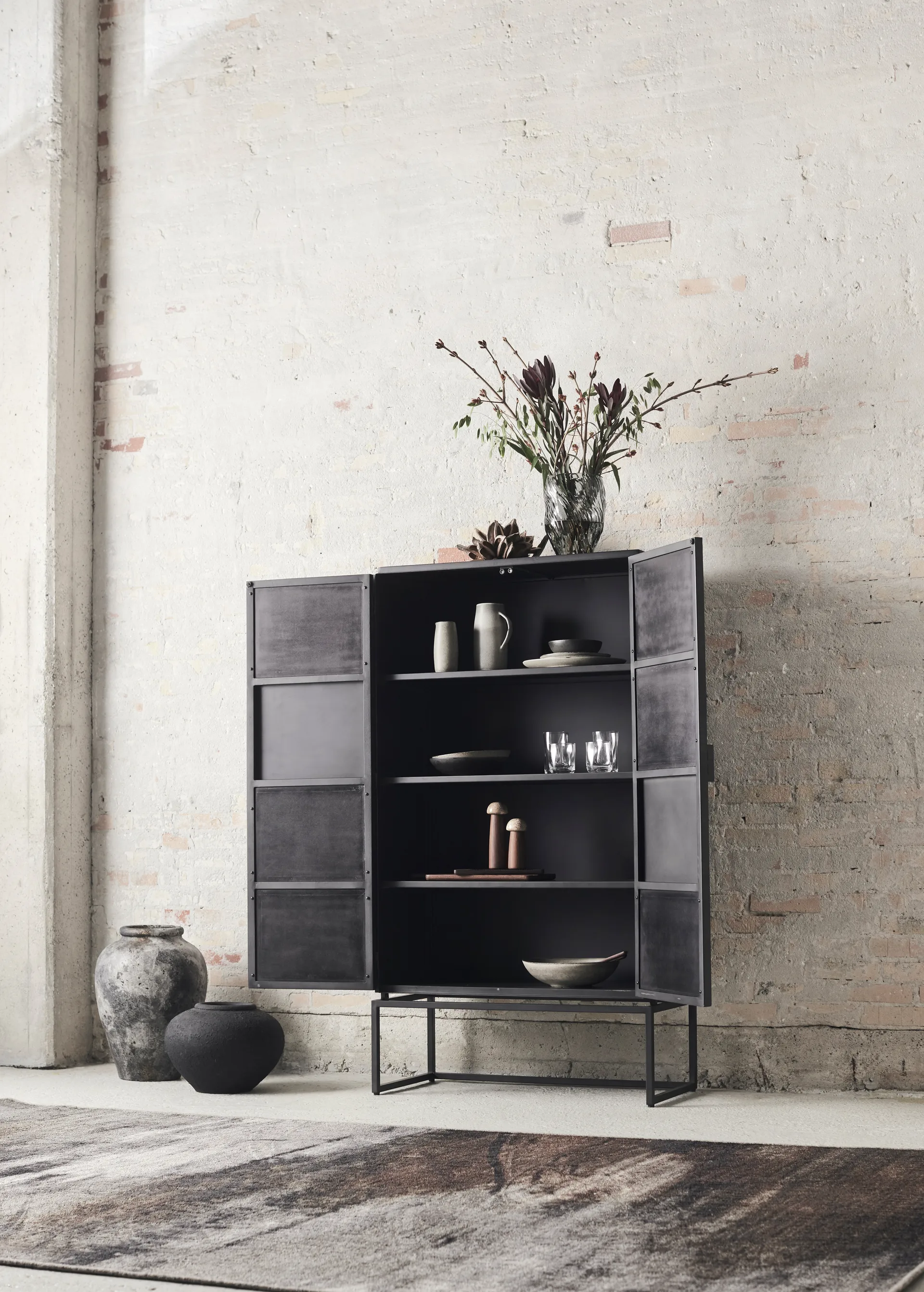 Yami ソルト & ペッパーミル M, Carbonized ash-marble MUUBS | ムーブス