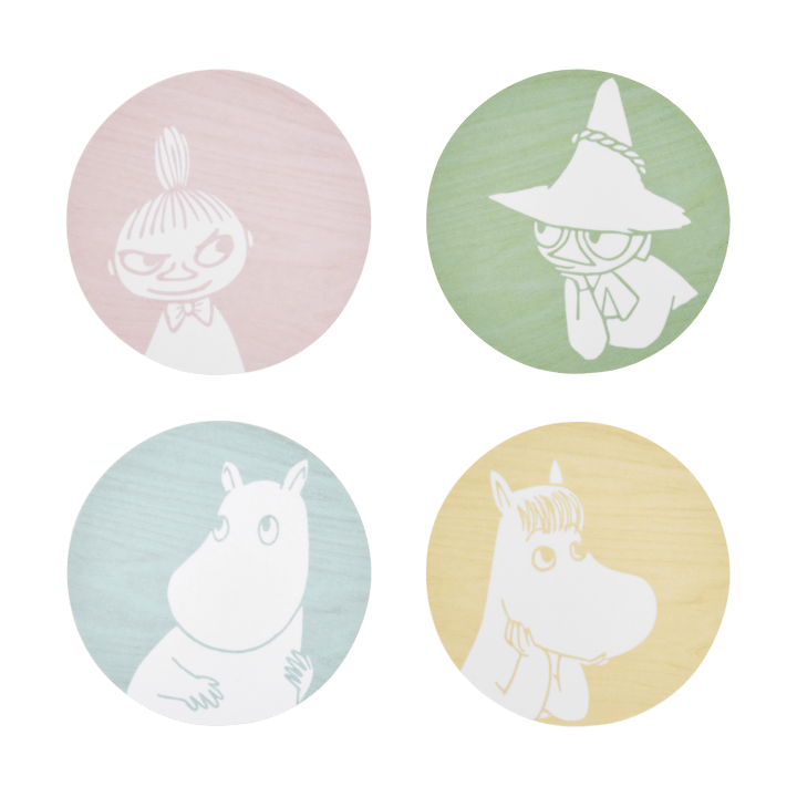 ムーミン グラスコースター Ø10 cm 4枚 - Moomin characters - Muurla | ムールラ