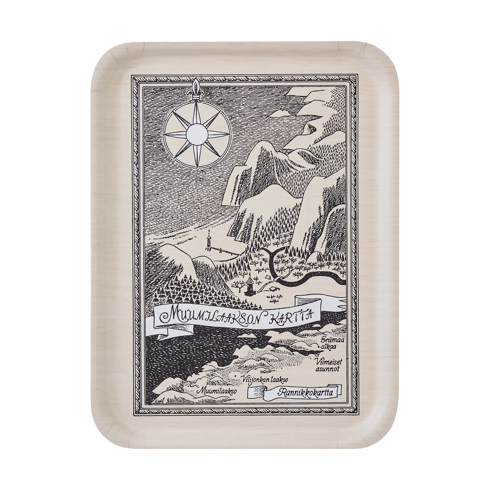 ムーミン トレイ 32x42 cm, Finnish Moominvalley map Muurla | ムールラ
