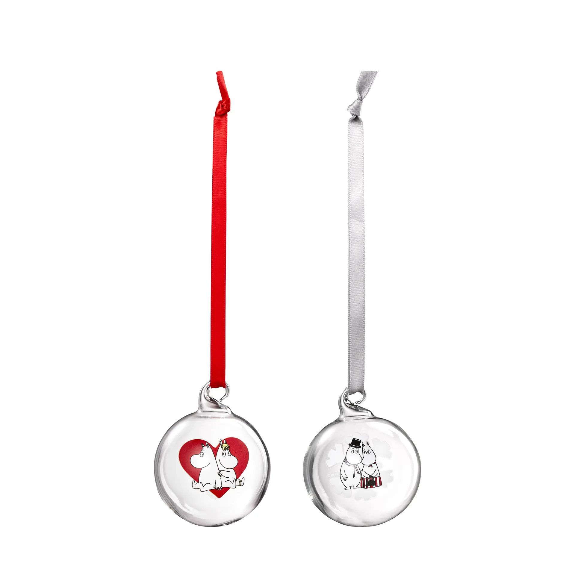 ムーミン クリスマスオーナメント Ø5 cm 2個, Heart-snowflake Muurla | ムールラ