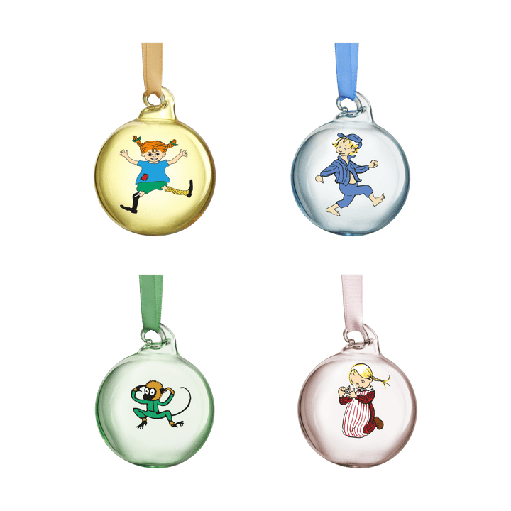 ピッピ＆エーミル クリスマスオーナメント Ø5 cm 4個, Multi Muurla | ムールラ