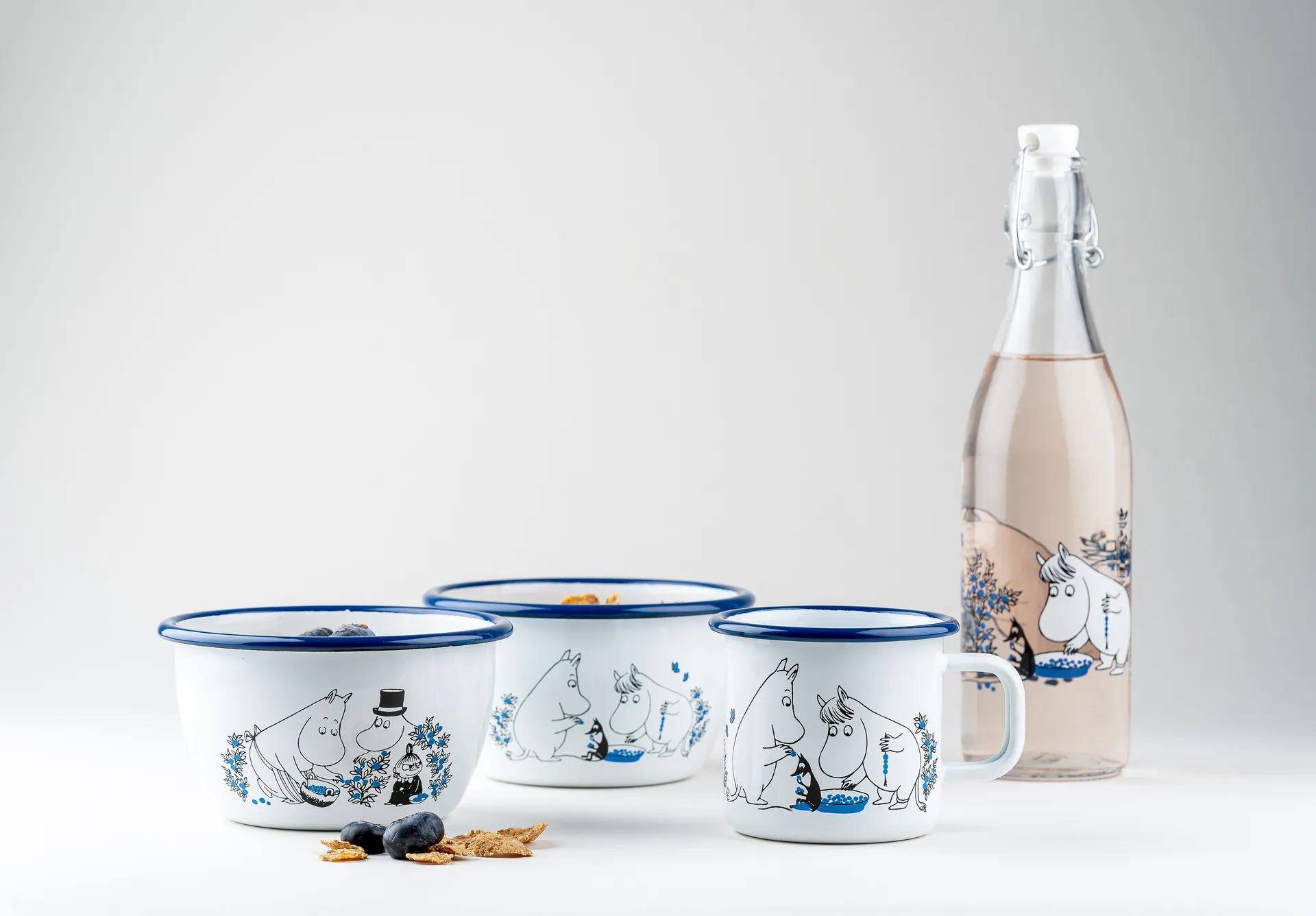 ブルーベリー エナメル ボウル 60 cl, White Muurla | ムールラ