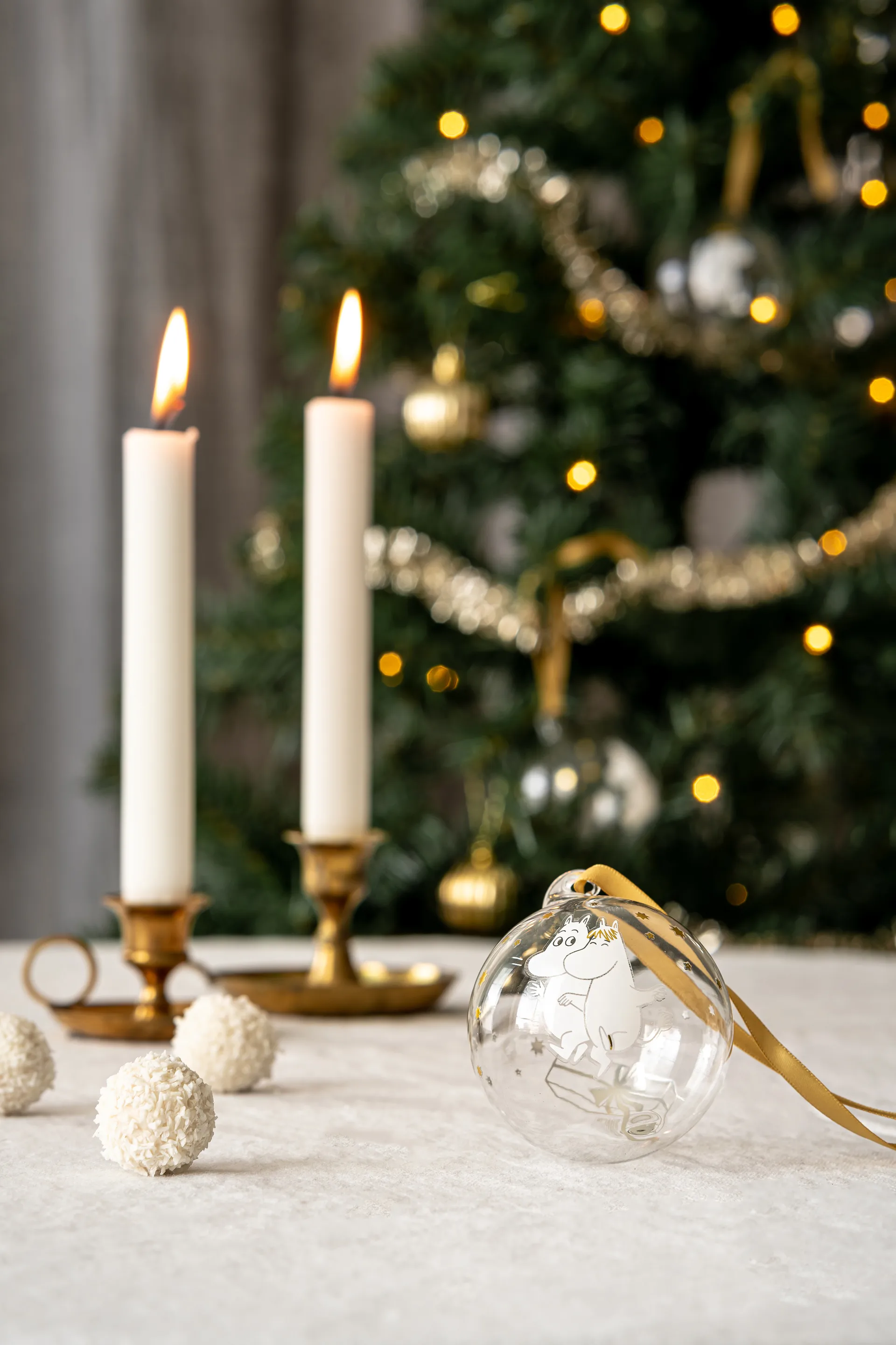 ムーミン クリスマスオーナメント Ø7 cm 3個, Sparkling stars Muurla | ムールラ