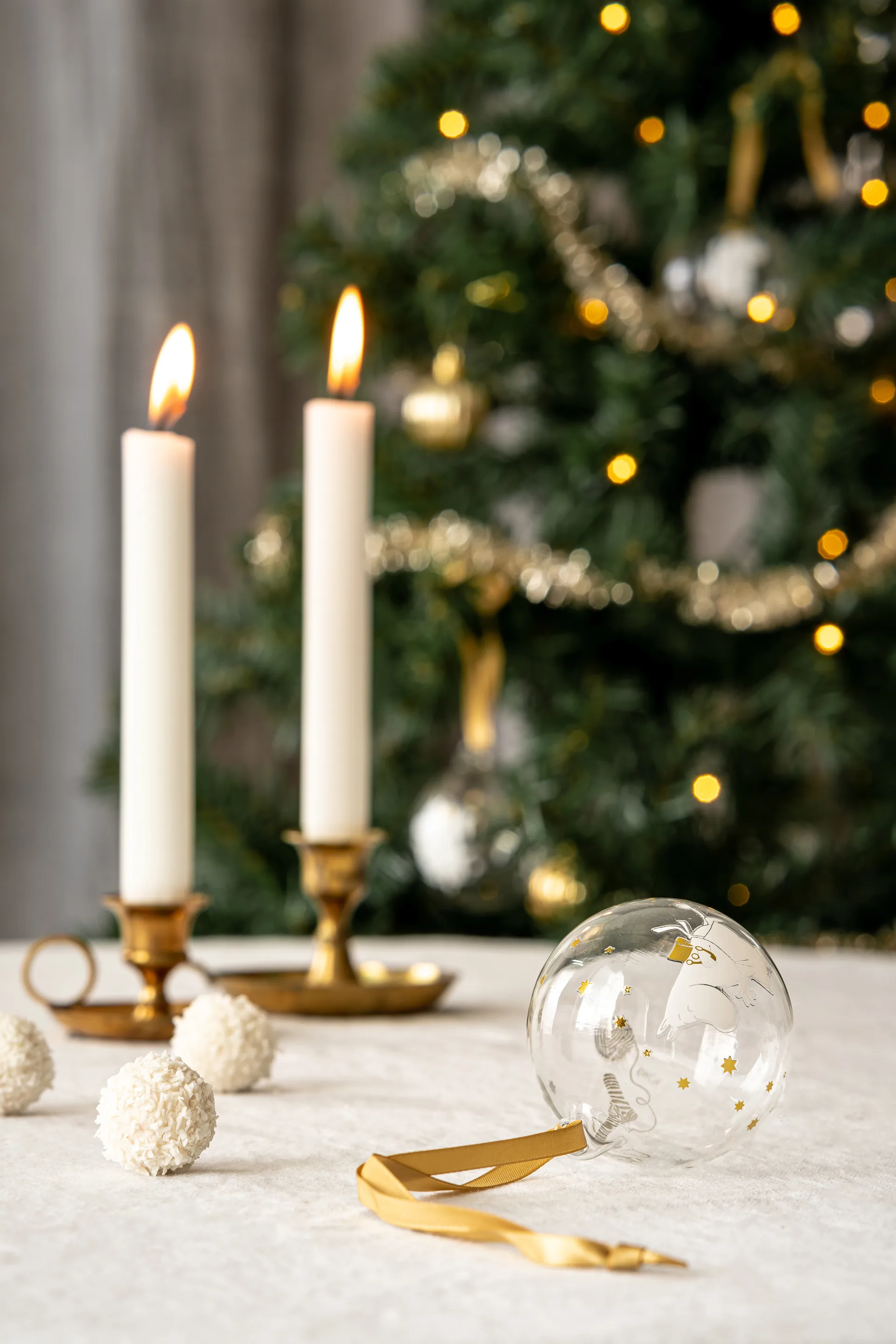 ムーミン クリスマスオーナメント Ø7 cm 3個, Sparkling stars Muurla | ムールラ