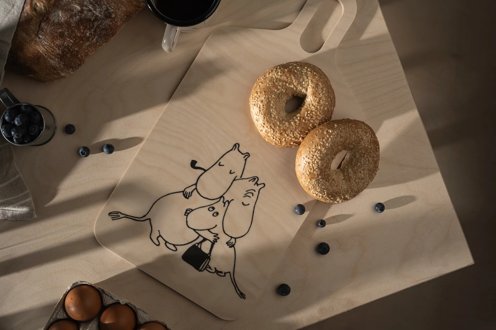 ムーミン 80 カッティングボード 23x44 cm, White Muurla | ムールラ