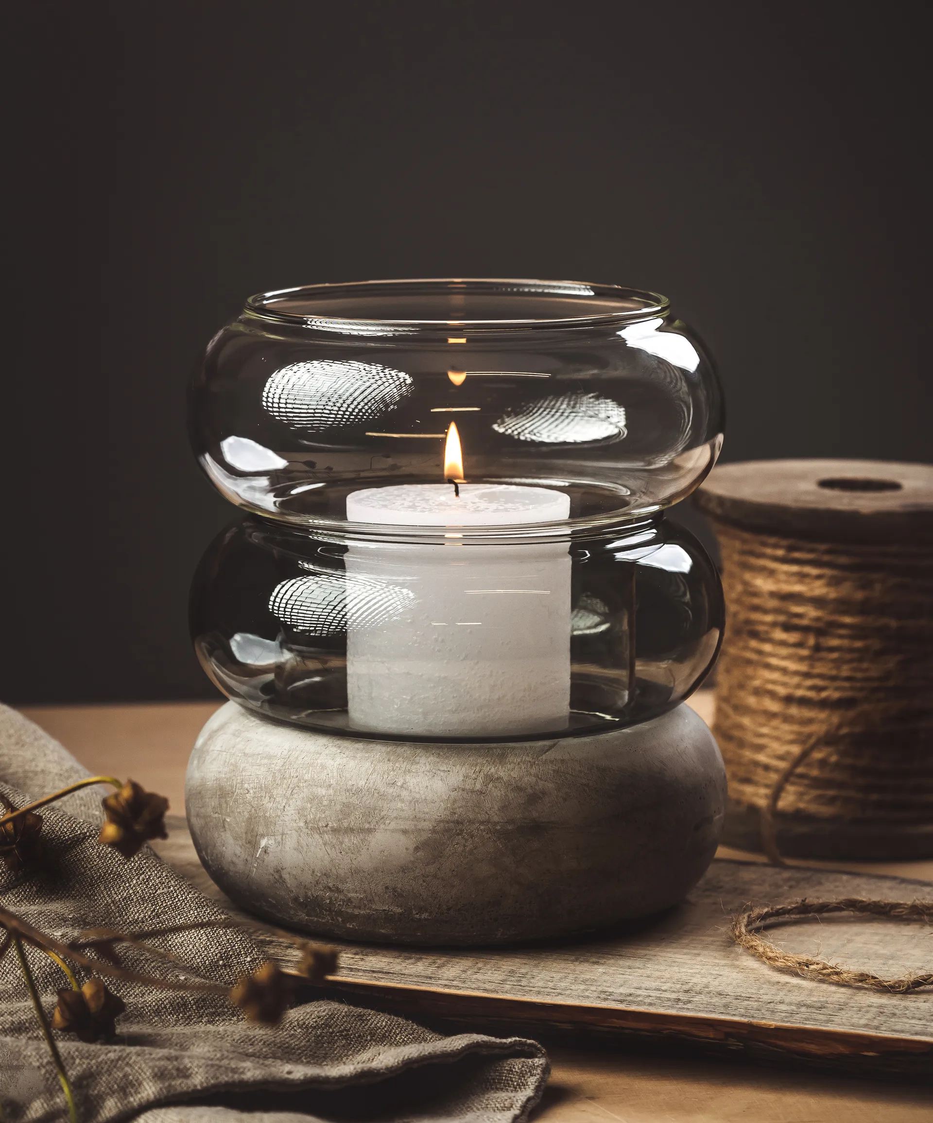 Bagel 花瓶/ランタン 22 cm, grey Muurla | ムールラ