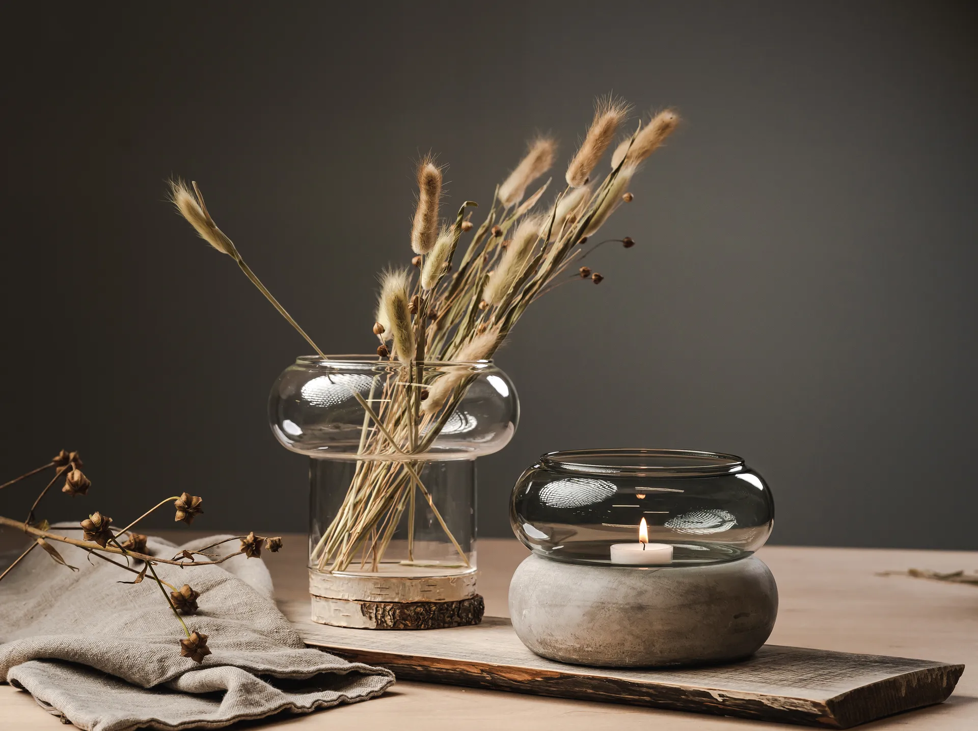 Bagel 花瓶/ランタン 22 cm, grey Muurla | ムールラ