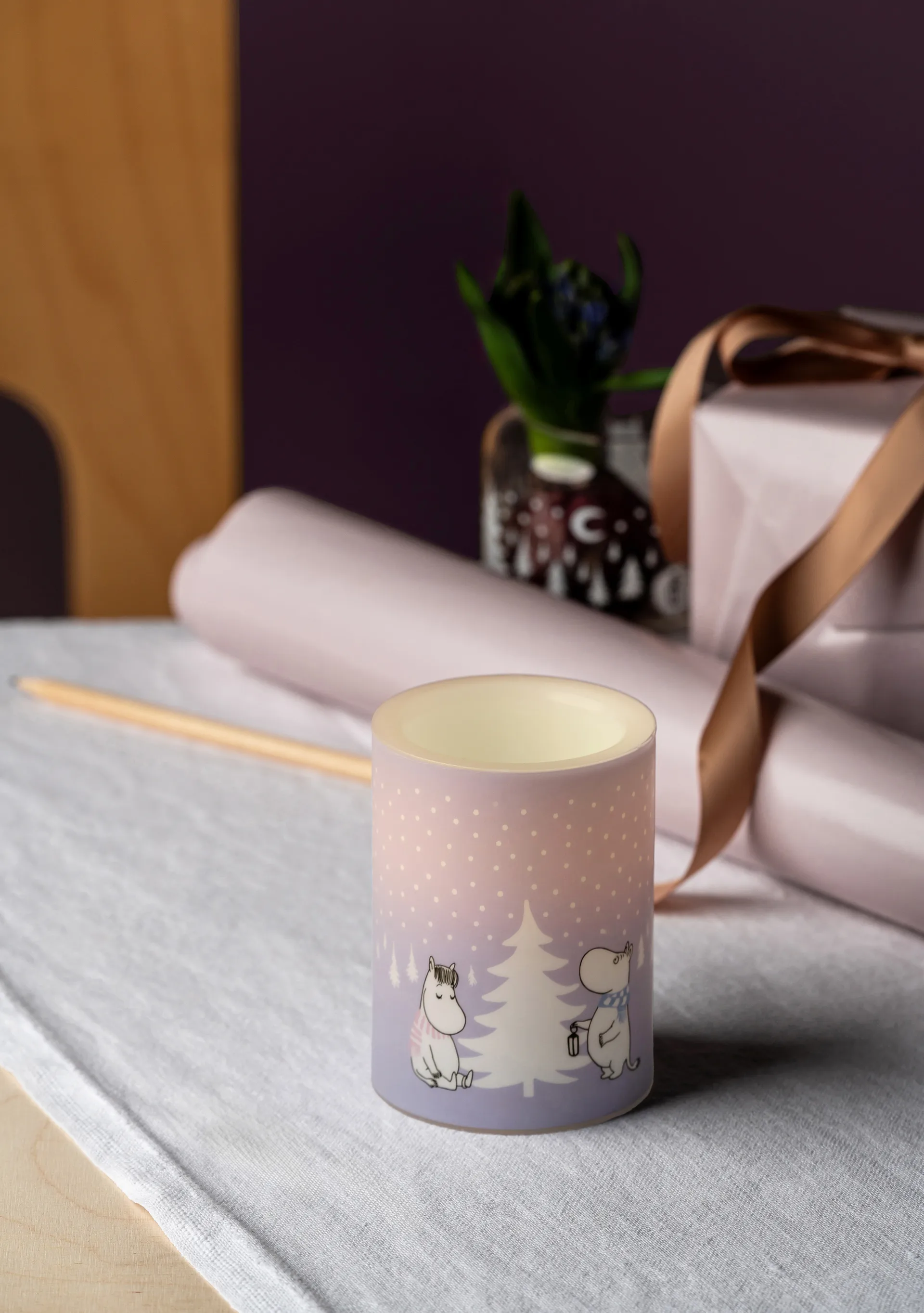 ムーミン block キャンドル LED 10 cm, Snowfall Muurla | ムールラ