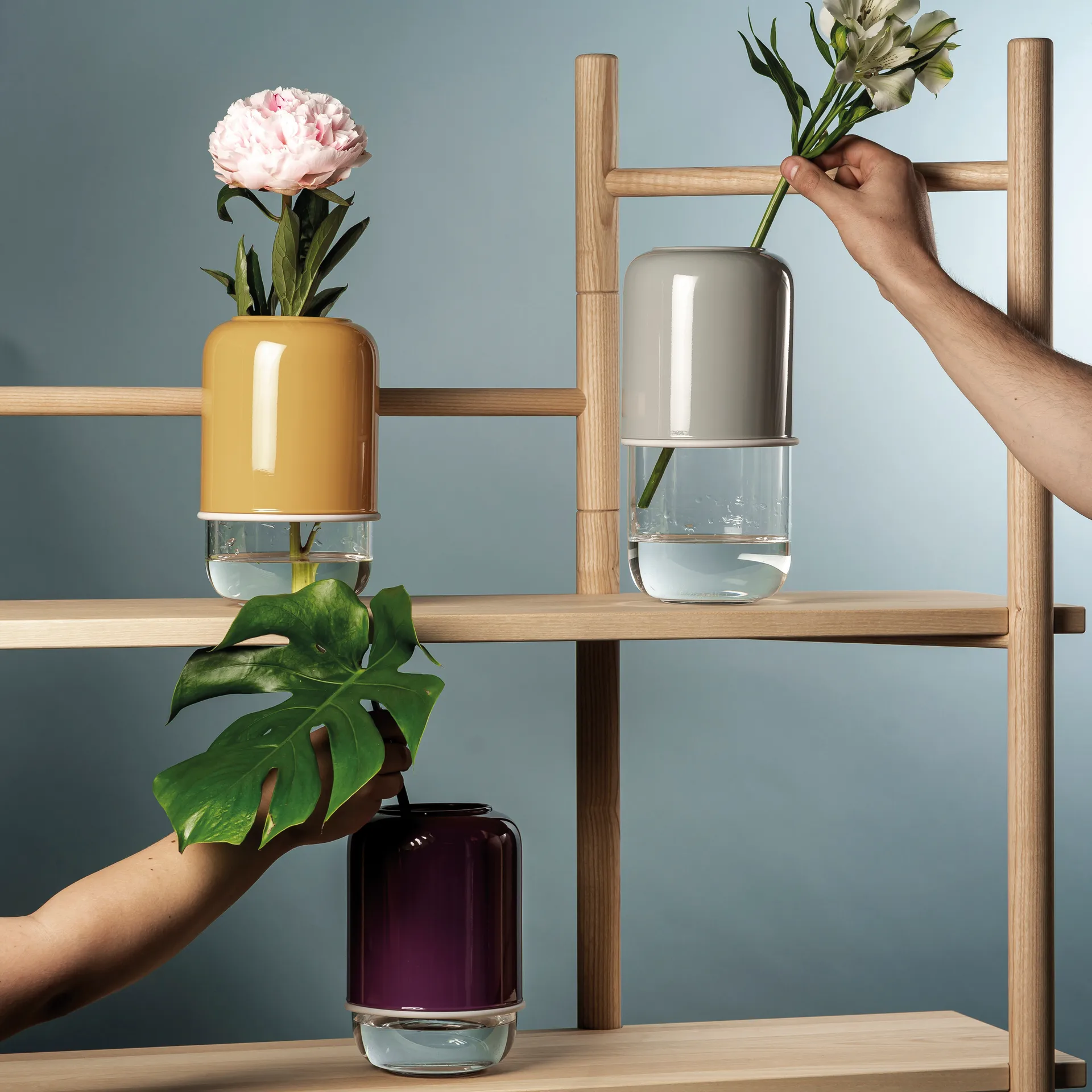 Capsule adjusテーブル 花瓶 18-28 cm, purple-clear Muurla | ムールラ