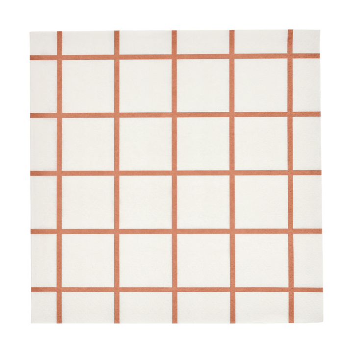 Check & Stripes ペーパーナプキン 33x33 cm 20枚セット - Beige - Muurla | ムールラ
