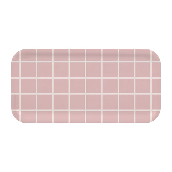 Checks & Stripes トレイ 13x27 cm - Pink-white - Muurla | ムールラ