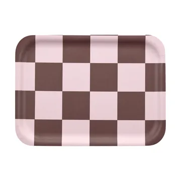 Checks & Stripes トレイ 20x27 cm - Brown-pink - Muurla | ムールラ