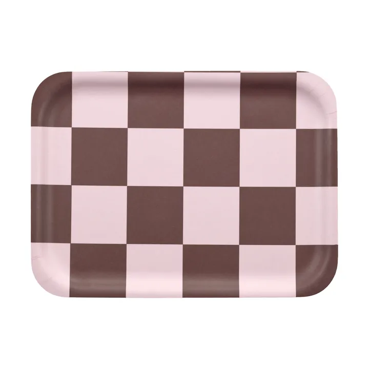Checks & Stripes トレイ 20x27 cm - Brown-pink - Muurla | ムールラ