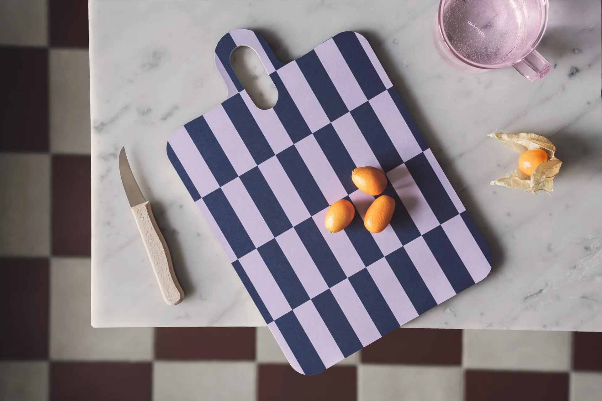 Checks & Stripes トレイ 21x31 cm, Lilac-blue-green Muurla | ムールラ