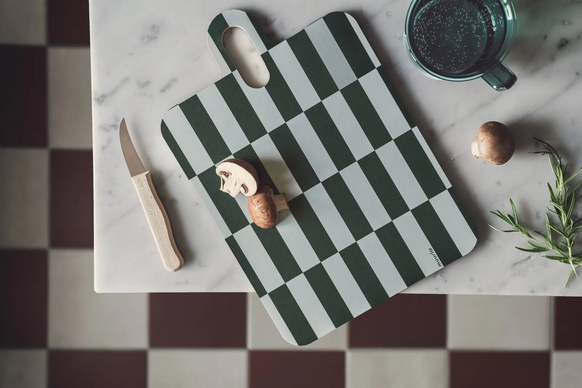 Checks & Stripes トレイ 21x31 cm, Lilac-blue-green Muurla | ムールラ