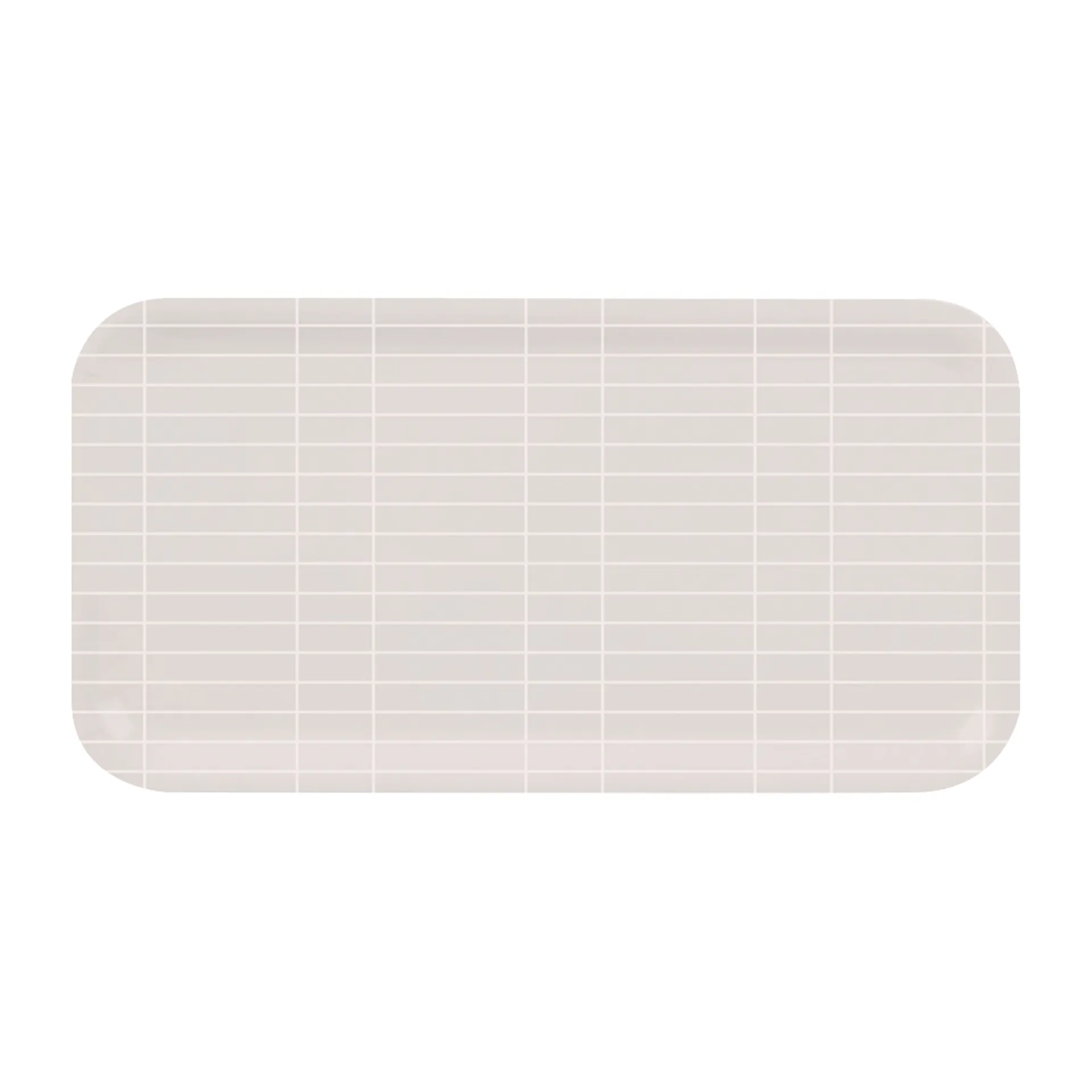 Checks & Stripes トレイ 22x43 cm, Beige-white Muurla | ムールラ
