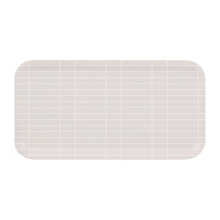 Checks & Stripes トレイ 22x43 cm - Beige-white - Muurla | ムールラ