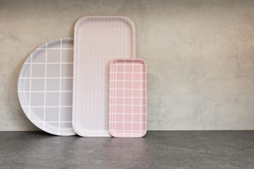 Checks & Stripes トレイ Ø35 cm - grey-white - Muurla | ムールラ
