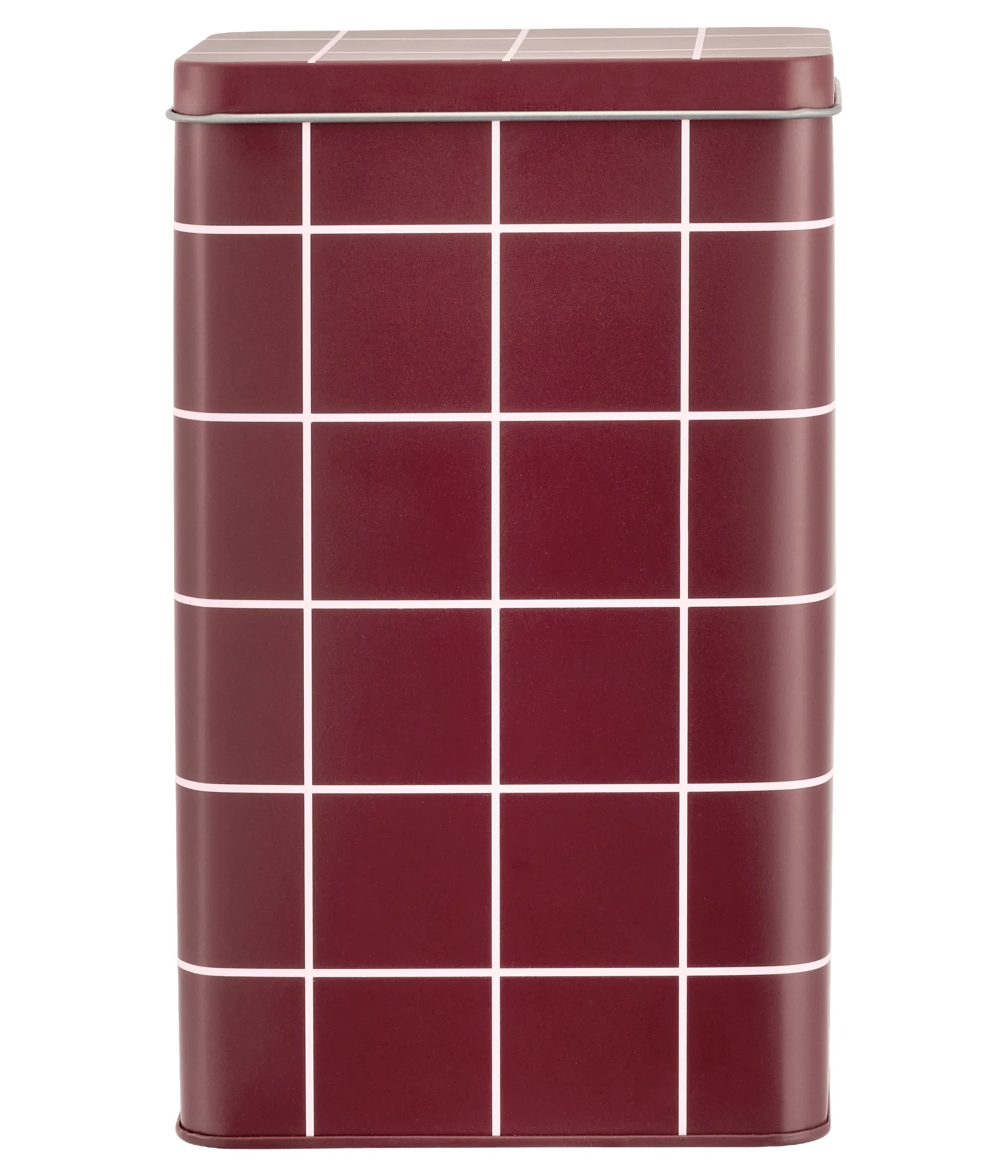 Checks & Stripes コーヒー缶 金属製, Brown-pink, 12x8x20 cm Muurla | ムールラ