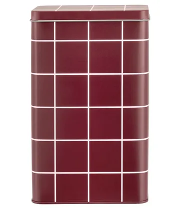 Checks & Stripes コーヒー缶 金属製 - Brown-pink, 12x8x20 cm - Muurla | ムールラ
