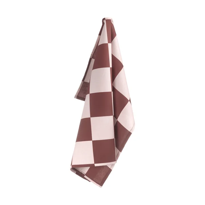 Checks & Stripes キッチンタオル - Brown-pink, 50x65cm - Muurla | ムールラ