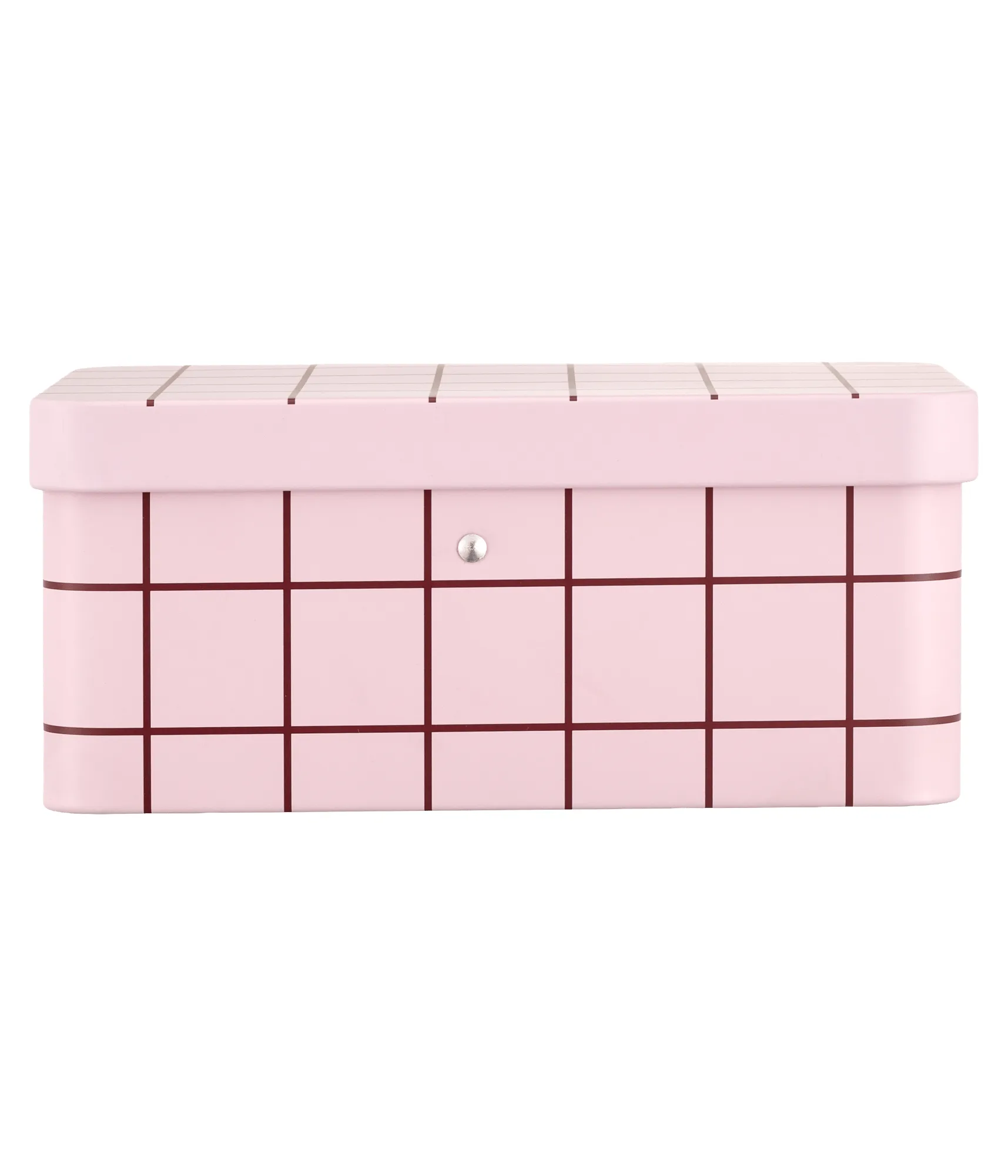 Checks & Stripes 金属製ティー缶, Pink-brown, 17,5x13x7,5 cm Muurla | ムールラ