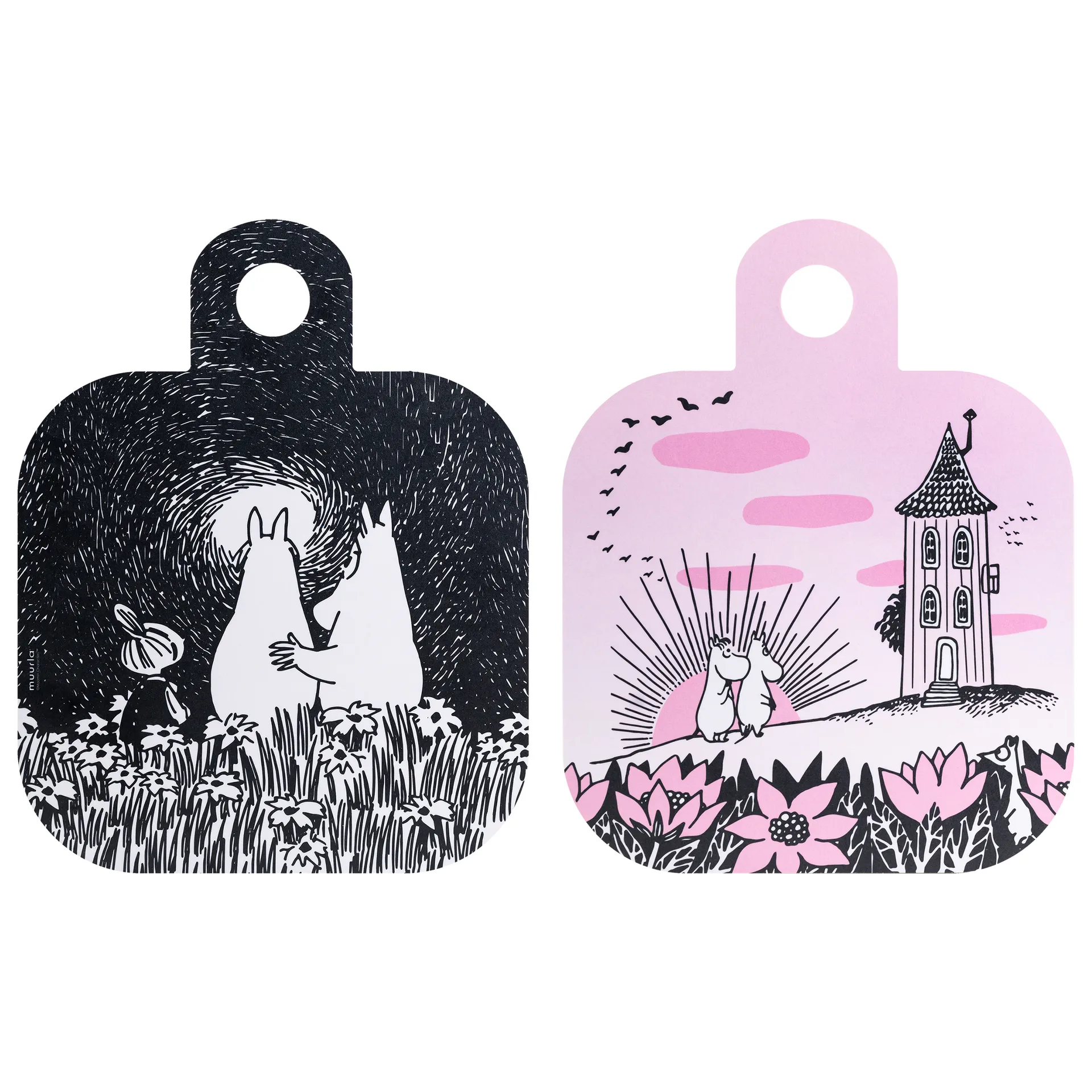 Chop and Serve フレンドシップ トレイ 25x32 cm, black-pink Muurla | ムールラ