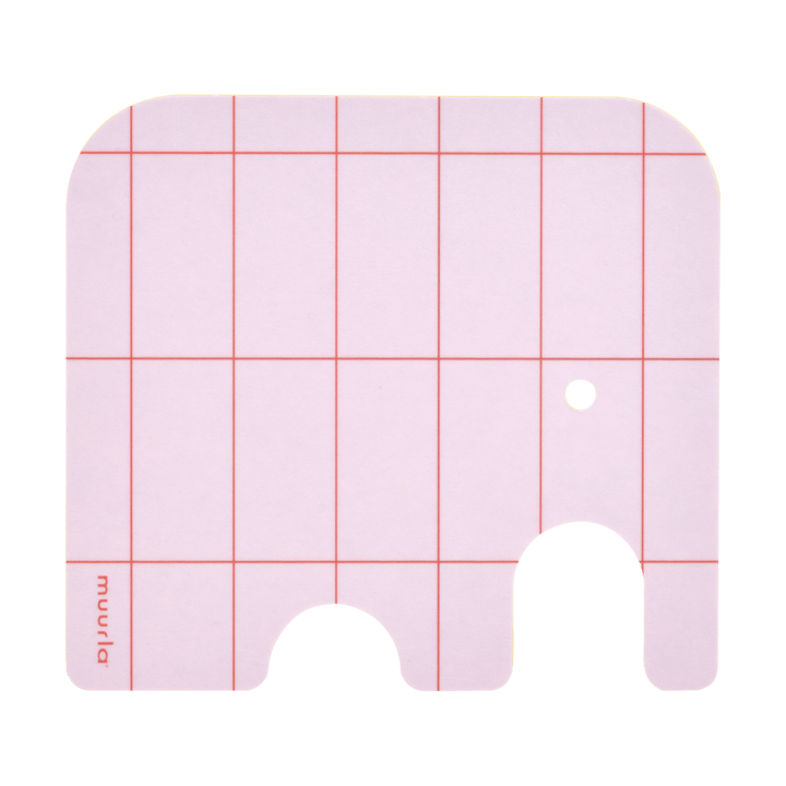 Elephant ガラスコースター 11x10 cm - Pink - Muurla | ムールラ