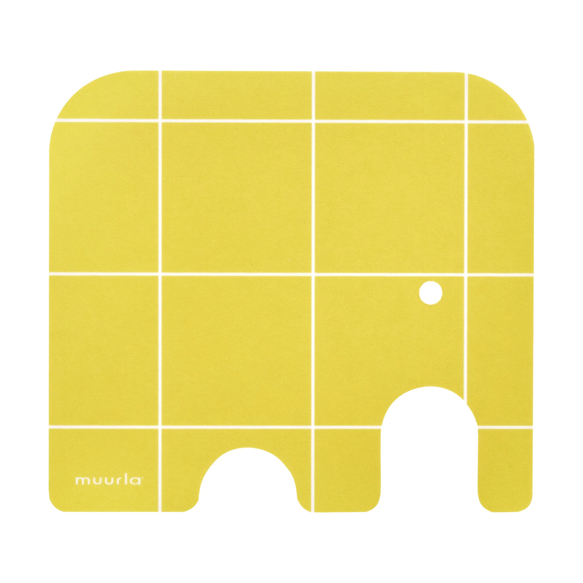 Elephant ガラスコースター 11x10 cm, Yellow Muurla | ムールラ