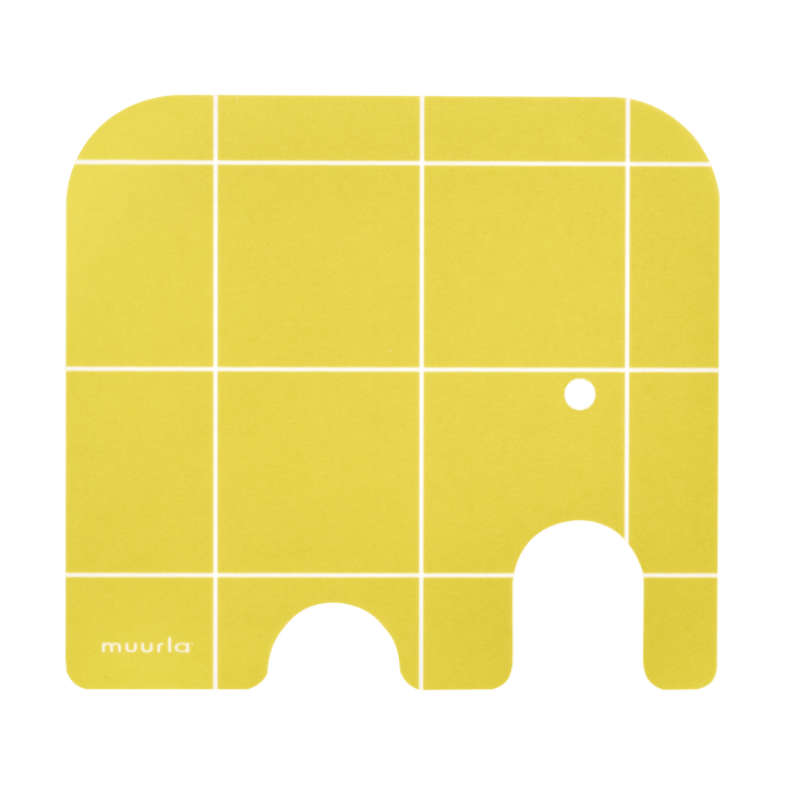 Elephant ガラスコースター 11x10 cm - Yellow - Muurla | ムールラ