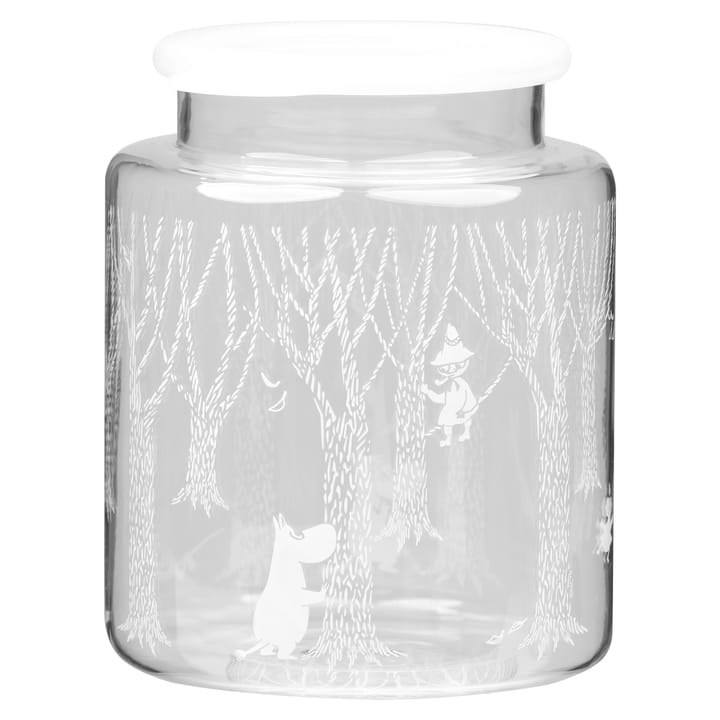 In the Woods ガラスジャー シリコン蓋付き 17 cm, clear-white Muurla | ムールラ