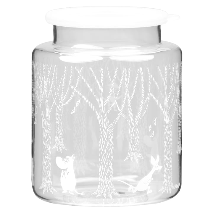 In the Woods ガラスジャー シリコン蓋付き 17 cm, clear-white Muurla | ムールラ