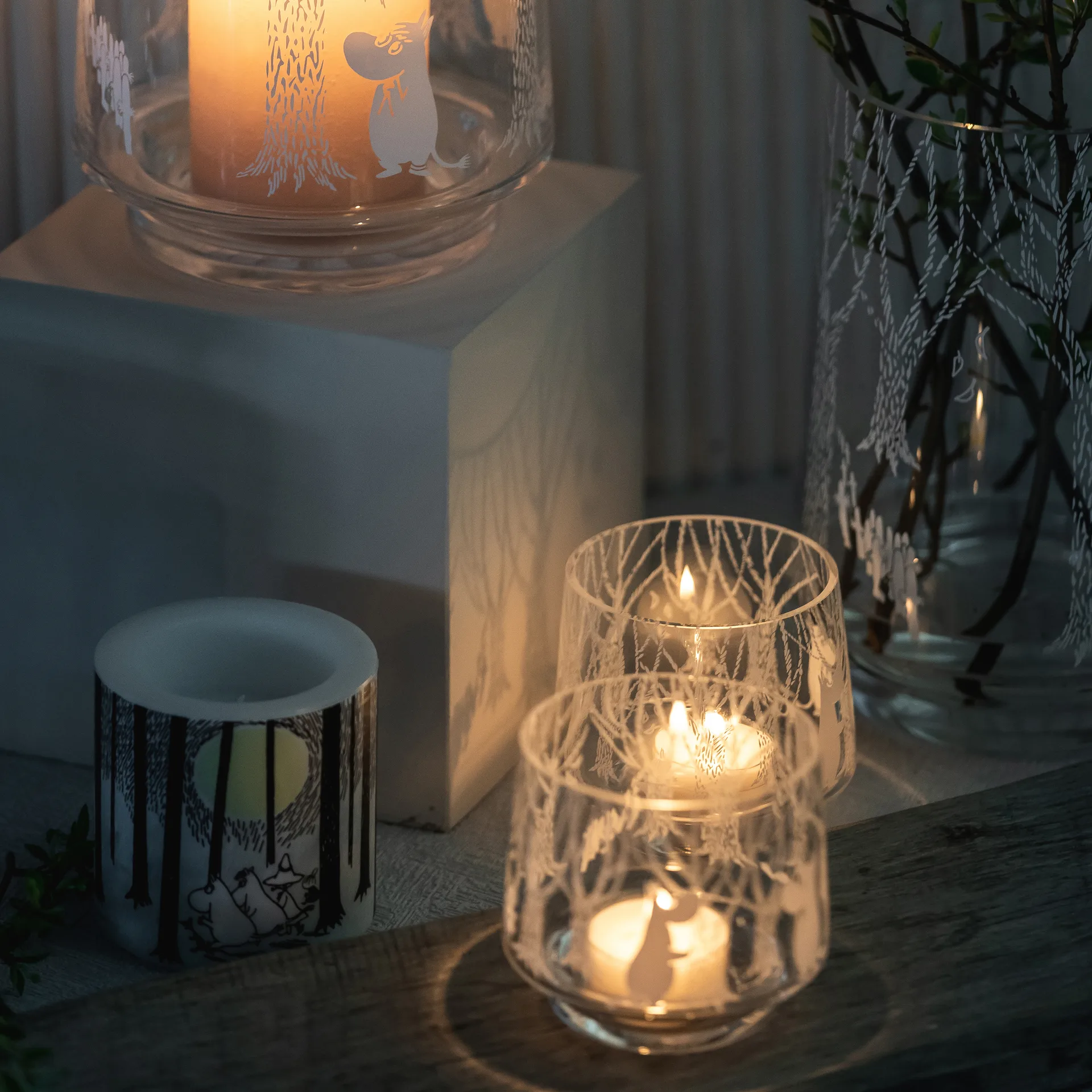 In the Woods ティーライトホルダー/ボウル 8 cm, clear-white Muurla | ムールラ