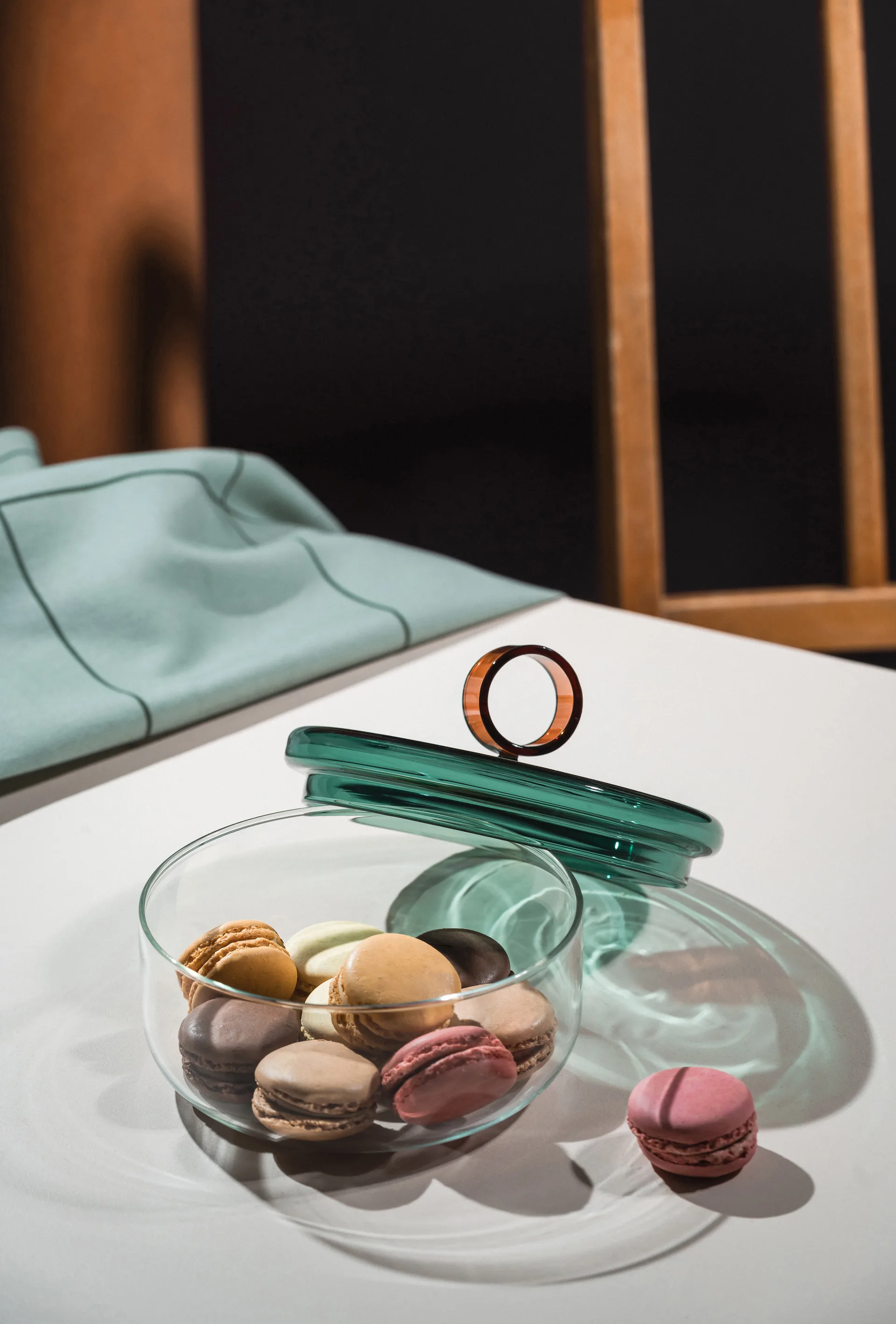 Loop 蓋付きボウル Ø15 cm, Klar-teal-amber Muurla | ムールラ